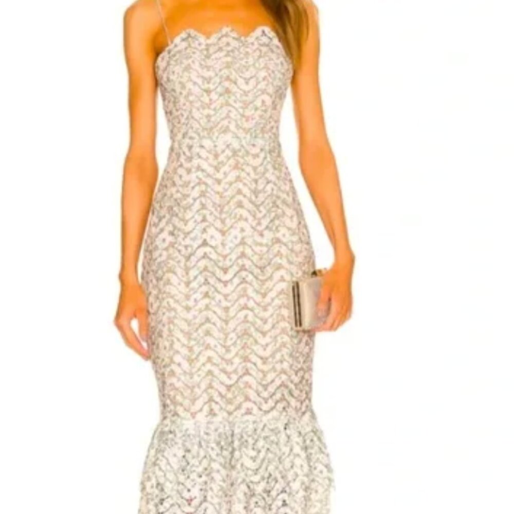 Elliatt Runo Dress in Sage & White